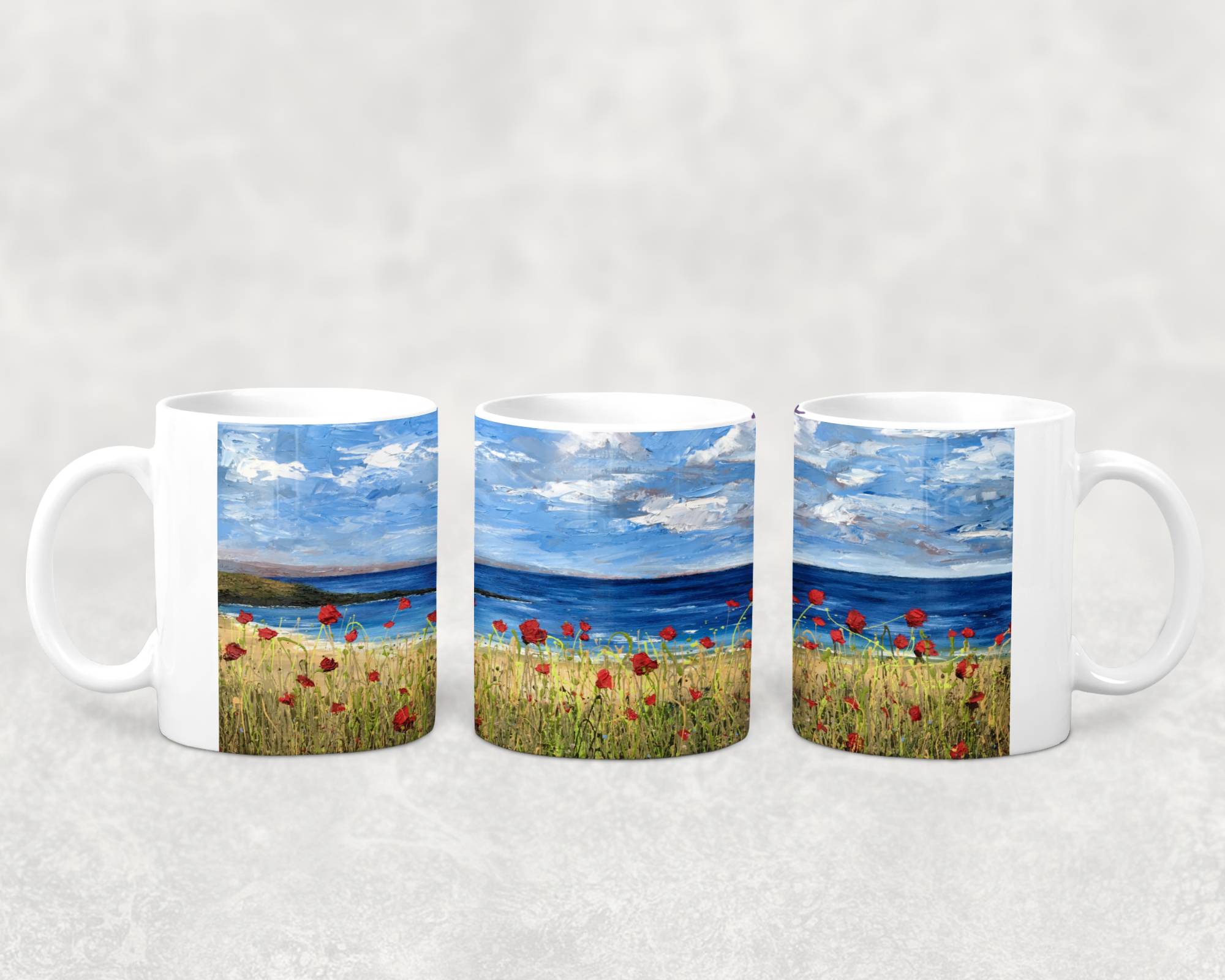 Poppies by the Sea Mug